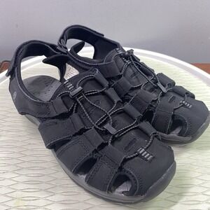 Coleman Chandler Men's Leather Hiking/ Outdoor Sandals Shoes- Black Sz.‎ 9M